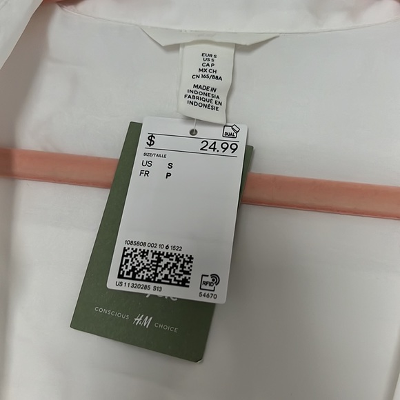 H&M White Long-sleeved Button-down Shirt - Picture 2 of 7